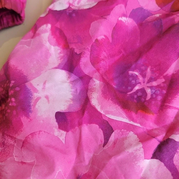 Gap Fit Long Sleeve Jacket Girl's Pink Purple Floral Windbreaker Rain L 10-11 Y - Picture 3 of 11